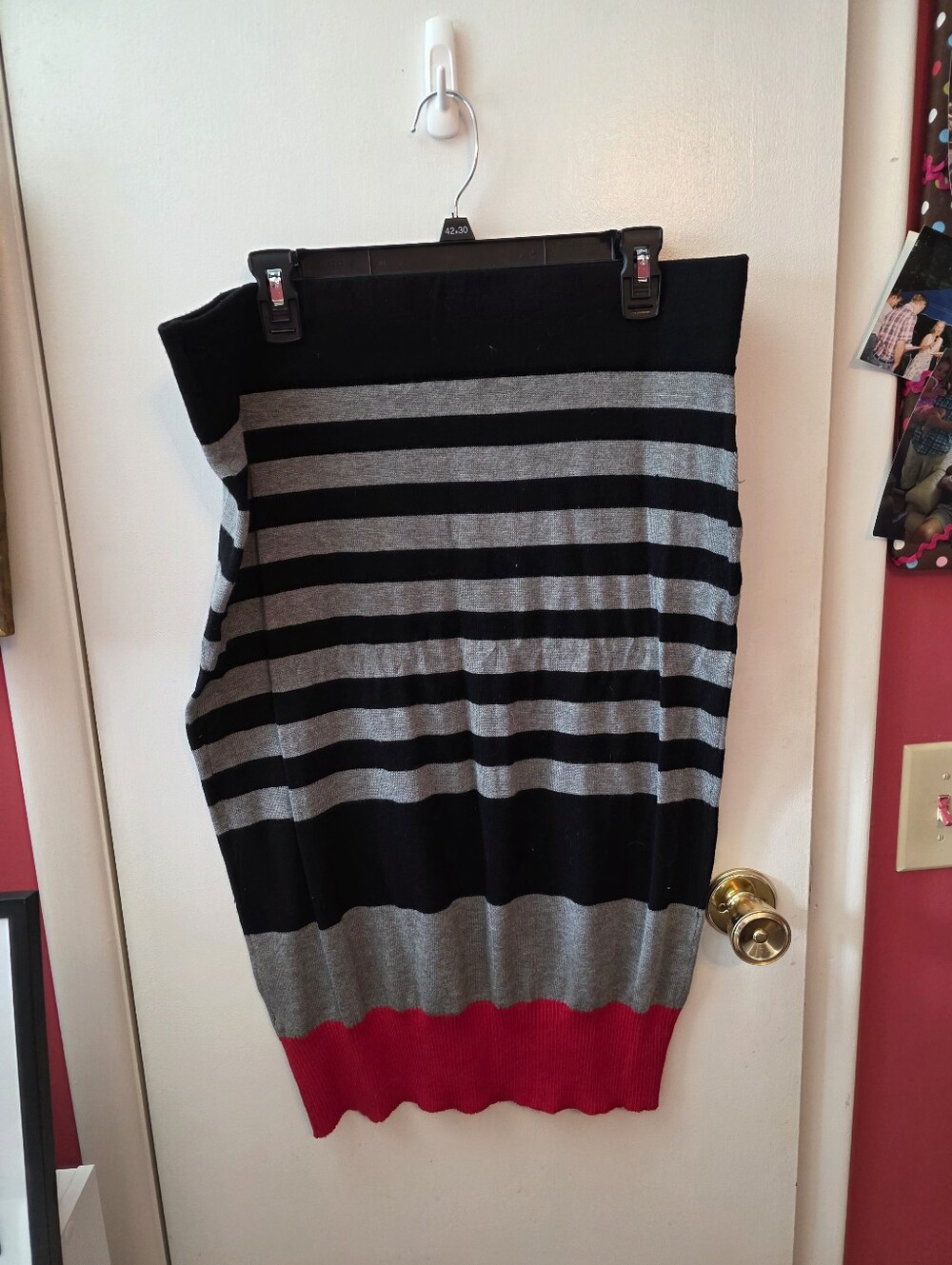 Jennifer Lauren Plus Striped Pencil Skirt Size 1X - Picture 3 of 6